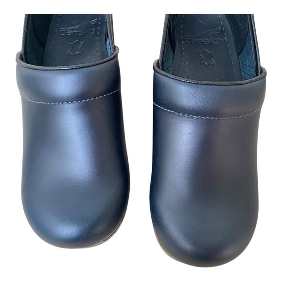 Sanita Navy Blue Leather Professional Nursing Work Clogs Women's EU 35 US 4 - Picture 11 of 16